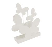 SiaBiced Porte- Papillon en Acier Inoxydable Portable et Support de d'Encens Brûleur à Porte-bâton d'Encens Design Épuré Adapté à, Blanc