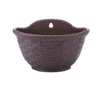 SiaBiced Pot Suspendu Pot de Fleur Seau Jardinière Résine avec Drainage pour Installations Murales à La Maison Balcon Jardin Convient à La Décoration in, Café
