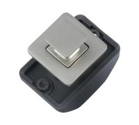 SiaBiced Push Button Lock Verrou Armoire Bouton Poussoir Serrure Sécurité pour Tiroir Panneau 15mm Mécanisme Sans n Alliage de Zinc et Nylon Adapté Campin, gris
