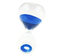 SiaBiced Sablier Horloge Sable Minuterie Accessoire Cuisine Décoration Verre Fonction Gestion Du Temps Adapté pour Bureau Jeux de Société Lecture, Bleu