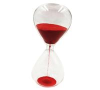 SiaBiced Sablier Horloge Sable Minuterie Accessoire Cuisine Décoration Verre Fonction Gestion Du Temps Adapté pour Bureau Jeux de Société Lecture, Rouge