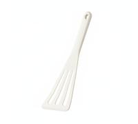 SiaBiced Spatule en Silicone Ustensile de Cuisine Ergonomique Manche Souple Tête Fendue Caractéristique Antiadhérente Adaptée à la Préparation des Repas et Cuisine Rapide, Blanc, Blanc