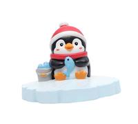 SiaBiced Statue de Pingouin de Jardin, Sculpture Décorative En Résine, Figurine Miniature D'animal Flottant, Ornement Artisanal Idéal pour Jardin, Bassin, Attraper Du Poisson