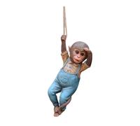 SiaBiced Statue de Singe Suspendue, Figurine Décorative En Résine, Ornement de Noël Idéal pour La Maison, Le Jardin, La Cour Ou Le Balcon. Cadeau Idéal, avec Des Vêtements
