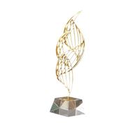 SiaBiced Statue Moderne Sculpture Métal Abstraite Figurine Décoration Table Créative Maison Fonctionnelle Adaptée pour Table Basse Étagère Salon Chambre, Petit clair