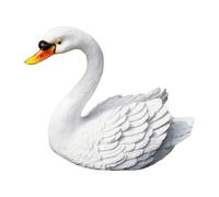 SiaBiced Statuette de Cygne Flottante, Ornement de Cygne, Leurre de Cygne pour Bassin, Design Compact en Résine, Convient pour Patio et Jardin, B