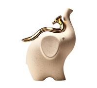 SiaBiced Statuette D'éléphant En Céramique, Ornement Décoratif Polyvalent pour Bureau Ou Porche