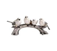 SiaBiced Statuette D'oiseau, Décoration de Bureau, Sculpture Animale Créative, Ornement de Table Moderne En Résine, Idéal pour Une Chambre Ou Une, Famille Des Quatre Oiseaux