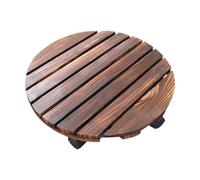 SiaBiced Support à Plantes Roulant, Porte-Pot en Bois avec roulettes Pivotantes, Base Ronde pour Plantes, Chariot à Plantes, 25 Cm