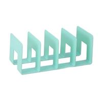 SiaBiced Support de Livre Porte-livres Organisateur de Bureau Rangement Magazine Présentoir Dossiers En Acrylique Solide avec Quatre Sections Convient pour Éta, Vert
