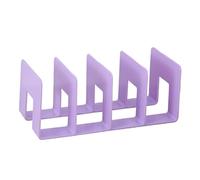 SiaBiced Support de Livre Porte-livres Organisateur de Bureau Rangement Magazine Présentoir Dossiers En Acrylique Solide avec Quatre Sections Convient pour Éta, violet