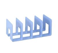SiaBiced Support de Livre Porte-livres Organisateur de Bureau Rangement Magazine Présentoir Dossiers En Acrylique Solide avec Quatre Sections Convient pour Éta, Bleu