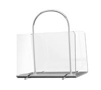SiaBiced Support Livre Acrylique Porte-livres Organisateur Magazines Poignée Convient Bureau Rangement Chambre Cuisine Bibliothèque Papeterie Enfant, Transparent