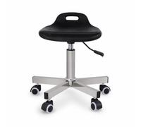 SiaBiced Tabouret d'atelier pivotant à roulettes pour Laboratoire et Salle Blanche, Moderne avec Tube Rond 304 et roulettes