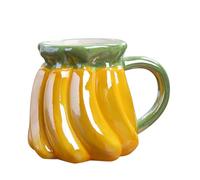 SiaBiced Tasse à Café en Céramique Fruits Tasse à Lait Créative Tasse à Thé Porcelaine Motif 3D avec Anse pour eau Adaptée Bureau Maison Cadeau Décoration, banane