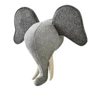 SiaBiced Tête D'Animal Murale Trophée Décoratif Animal En Peluche Décoration 3D En Feutrine Fait Main Appropriée pour Une Crèche Un Dortoir et Comme Cadeau de, Éléphant 31x39cm