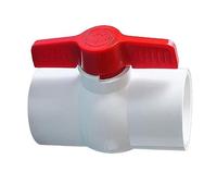 SiaBiced Vanne à Bille En PVC avec Poignée, Raccord de Tuyauterie, Fermeture Manuelle, Conception Compacte pour Le Contrôle Du Débit, Adaptée Aux Piscines et à, blanc 32mm