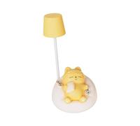 SiaBiced Veilleuse Chat Lampe de Table Animale Veilleuse Enfant Silicone avec Luminosité Réglable Fonction Décorative Adaptée Chambre Bébé Cadeau Anniv, Jaune