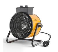 SIAL Chauffage d'Appoint Soufflant 3kW Radiateur Électrique IP24,D3 | avec Thermostat Réglable & 2 Niveaux de Chaleur-Pour Salle de Bain,Chantier,Atelier,Garage,Camping Car,Van,Terrasse