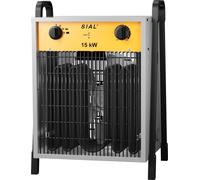 SIAL-Chauffage Soufflant électrique,15kW,Chauffage soufflant chantier,Radiateur soufflant,75㎡,Aérotherme avec thermostat,argenté,Garage Cave Atelier