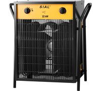SIAL-Chauffage Soufflant électrique,22kW,Chauffage soufflant chantier,Radiateur soufflant,100㎡,Aérotherme avec thermostat,noir,Garage Cave Atelier