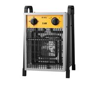 SIAL-Chauffage Soufflant électrique,5000w,Chauffage soufflant chantier,Radiateur soufflant,45㎡,Aérotherme avec thermostat,argenté,Garage Cave Atelier