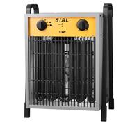 SIAL-Chauffage Soufflant électrique,9000w,Chauffage soufflant chantier,Radiateur soufflant,55㎡,Aérotherme avec thermostat,argenté,Garage Cave Atelier