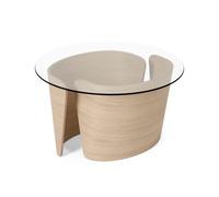 Sibast Furniture No 7 Table Basse de Salon Ø70 Haute Chêne Huilé Blanc /verre