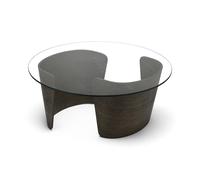 Sibast Furniture No 7 Table Basse de Salon Ø90 Haute Chêne Huilé Foncé/verre