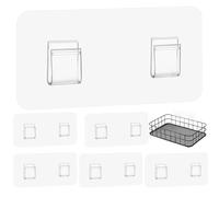 Sibba Lot de 6 Organiseurs de Douche pour Salle de Bain Support Autocollant pour Shampooing et Épices Étagères de Rangement À L'intérieur Crochets de Rechange pour Coins Bandes Murales Crochets À