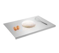 Sibosen Planche à découper en acier inoxydable, 60 x 40 cm Planche de travail Planche à pétrir en métal Planche de cuisine Passe au lave-vaissage Pour pétrir, découper et cuire Planche de cuisine avec