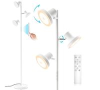 SIBRILLE Lampadaire LED Dimmable 36 W 2500 lm Avec Télécommande & Contrôle Tactile, 4 Températures de Couleur, 3 Lampes Réglable LED pour Salon, Chambre et bureau, Blanc