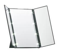 Sichler Beauty Miroir triptyque lumineux LED pour maquillage et rasage avec support