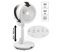 Sichler Haushaltsgeräte Ventilateur répartiteur 3D à hauteur réglable Ø 22 cm / 60 W