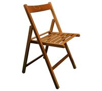 Sicignano Chaise pliante classique, en bois de hêtre, pliable, confortable, facile à transporter, 79 x 43 x 49 cm (H x L x P) (noyer)