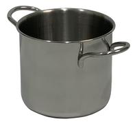 Sicignano Daisy Casserole en acier inoxydable usage alimentaire Ø 20 cm, 2 poignées, fond à induction, pour cuisinière, gaz, plaque électrique, vitrocéramique, induction, lavable au lave-vaisselle