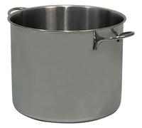 Sicignano Daisy Casserole en acier inoxydable usage alimentaire Ø 30 cm, 2 poignées, fond à induction, pour cuisinière, gaz, plaque électrique, vitrocéramique, induction, lavable au lave-vaisselle