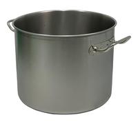Sicignano Daisy Casserole en acier inoxydable usage alimentaire Ø 36 cm, 2 poignées, fond à induction, pour cuisinière, gaz, plaque électrique, vitrocéramique, induction, lavable au lave-vaisselle