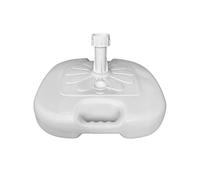 Sicignano Grande base pour parasol de remplissage, plastique, avec tube, capacité 14 litres, résistante, compatible avec tube de 33 à 48 mm (2, blanc)