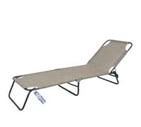 Sicignano Lit pliable en fer avec textilène 195 x 55 cm (beige)