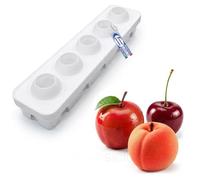 Sicignano Lot de 2 moules en silicone pomme, cerise et pêche 115, 5 cavités 3D