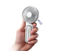 Sicignano Mini ventilateur 2 en 1, blanc, portable avec bandoulière, recharge USB-C, 7 cm, silencieux (1)