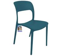 Sicignano Noemi Lot de 20 chaises en polypropylène sans accoudoirs pour jardin, extérieur et intérieur, légères, imperméables et faciles à nettoyer (octain)