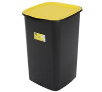 Sicignano - Poubelle Collecta Différenciée 50L - Couvercle Basculant Couleurs Gris, Bleu, Jaune, Vert - Pour Papier, Plastique, Verre, Indifférenciée - Fabriqué en Italie (3, Plastique)