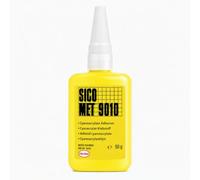 SICOMET 9010 Colle instantanée universelle, faible odeur, Flacon de 50 g | Colle instantanée universelle à faible odeur, prise rapide, super glue pour plastiques, sans traces blanches autour du joint