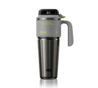 Sidagar Gourde Isotherme 1L avec Poignée, Mug de Voyage Inox, Bouteille d’Eau avec Ouverture à Bouton, Anti Fuite, Thermos Compatible Porte-Gobelet,Gris