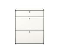 Sideboard USM Haller largeur 1 casier 2 portes abattantes tiroir sans serrure blanc pur 78x91.5x38 cm