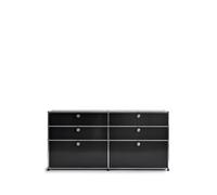 Sideboard USM largeur 2 casiers portes abattantes en bas 4 tiroirs haut sans serrure 153x74x38 cm