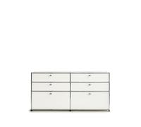 Sideboard USM largeur 2 casiers portes abattantes en bas 4 tiroirs haut sans serrure 153x74x38 cm