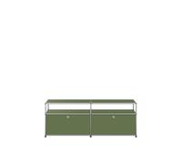 Sideboard USM largeur 2 casiers portes battantes compartiments ouverts 153x56.5x38 cm